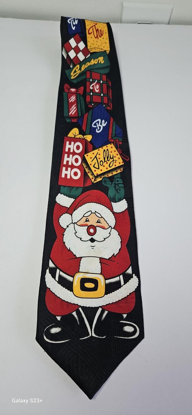 Noël Santa Clause Christmas Novelty Holiday Men's Necktie